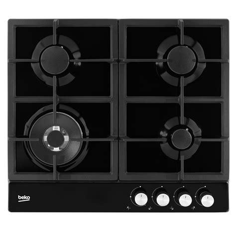 b&q black gas hobs